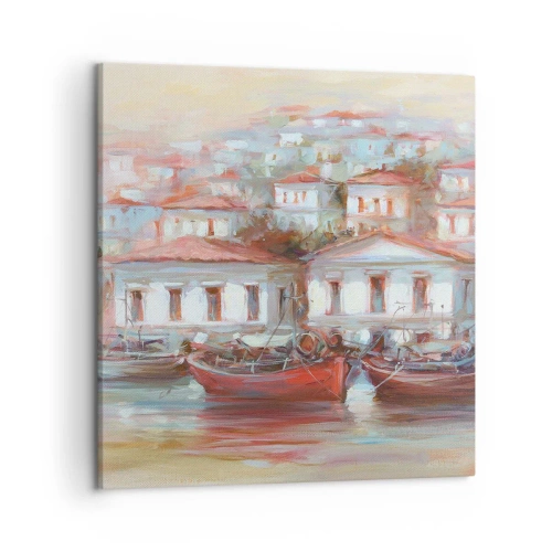 Canvastavla - Bild på duk - Lycklig stad - 50x50 cm