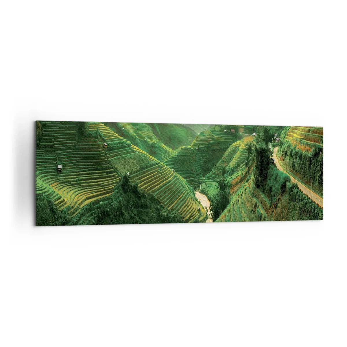 Canvastavla - Bild på duk - Vietnamesisk dal - 160x50 cm