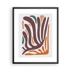 Affisch i svart ram - Strålande organisk komposition - 40x50 cm