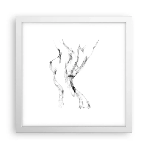 Affisch i vit ram - Vacker och stark - 30x30 cm