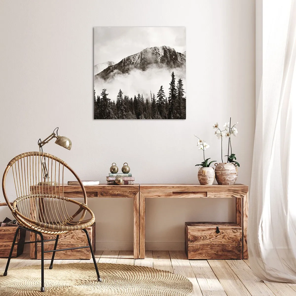 Canvastavla - Bild på duk - Granithärskare - 70x70 cm