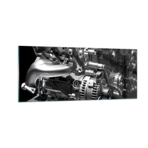 Glastavla - Bild på glas - Stål, vacker, stark - 100x40 cm