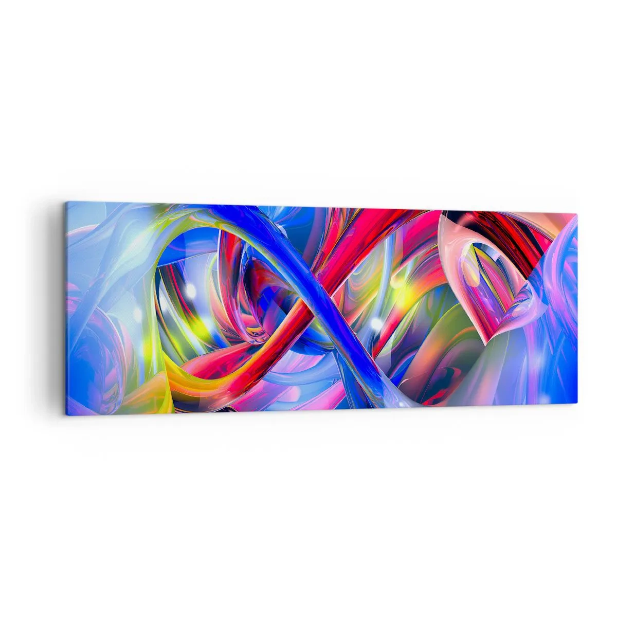 Canvastavla - Bild på duk - Färgdans - 140x50 cm