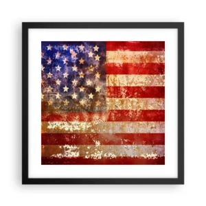 Affisch i svart ram - Äran är tidlös - 40x40 cm