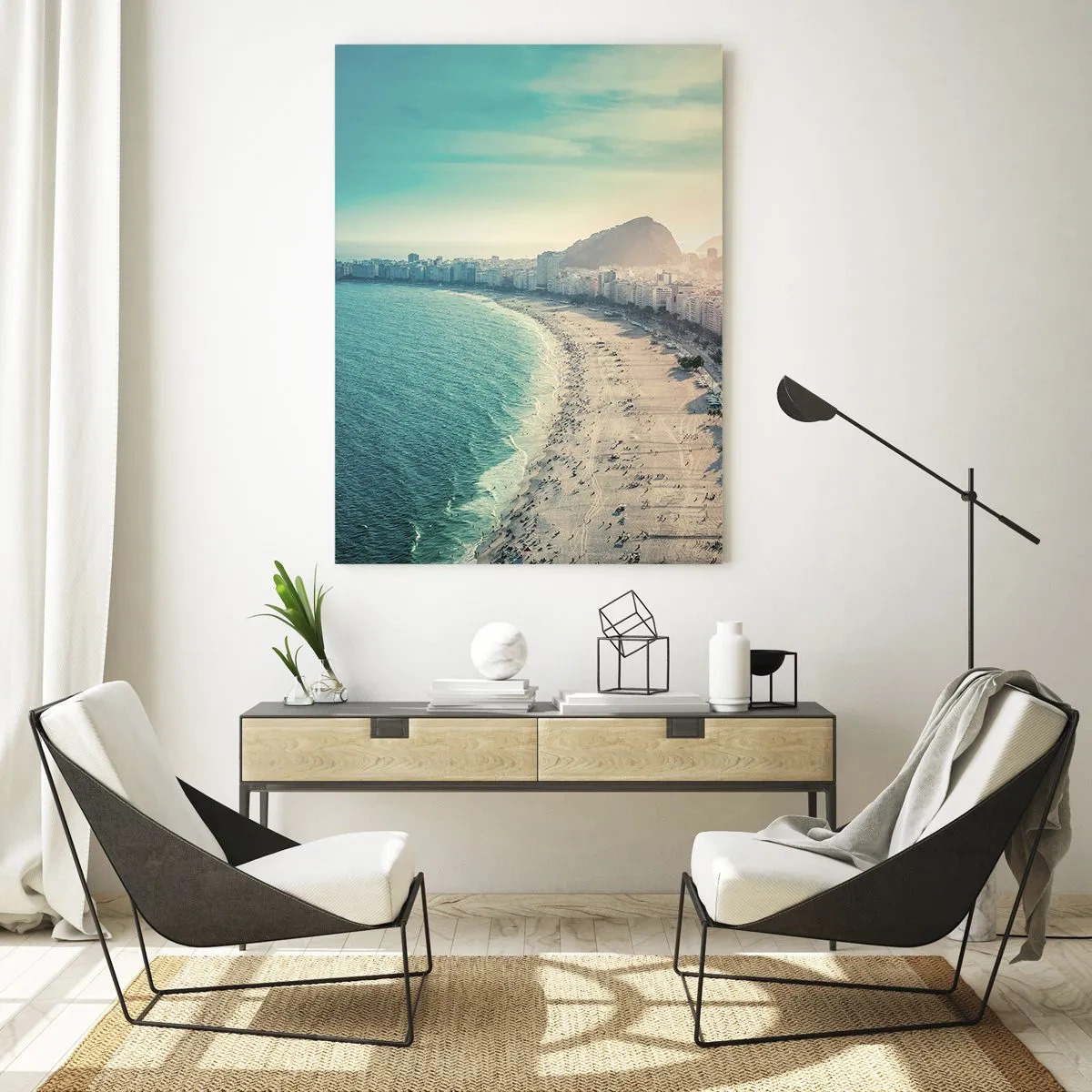 Glastavla - Bild på glas - Evig semester i Rio - 50x70 cm