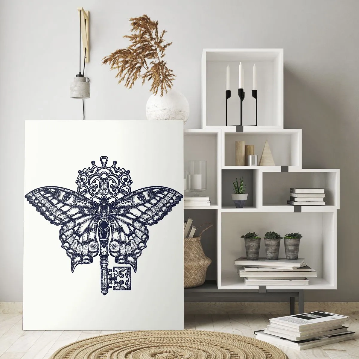 Glastavla - Bild på glas - Hjärtats alla hemligheter - 50x70 cm