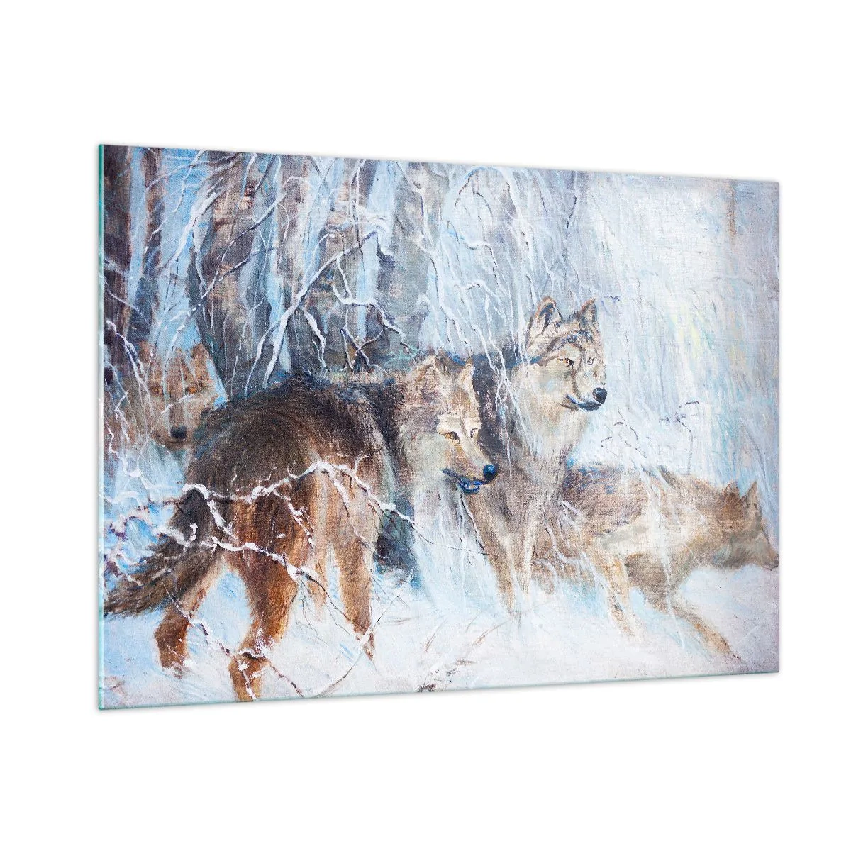 Glastavla - Bild på glas - Akta! Någon kommer - 100x70 cm