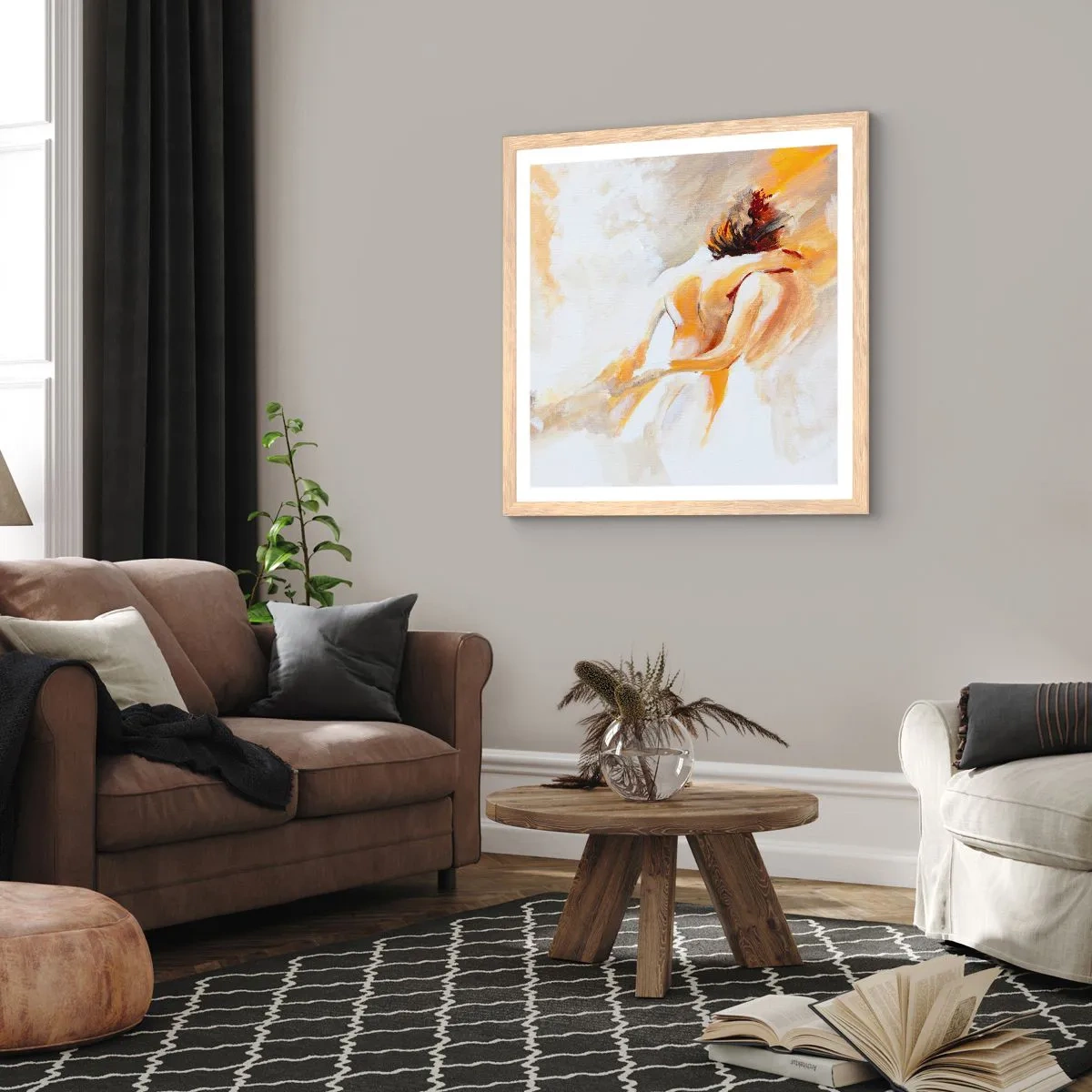 Affisch i ram av ljusek - I närhetens himmel - 40x40 cm