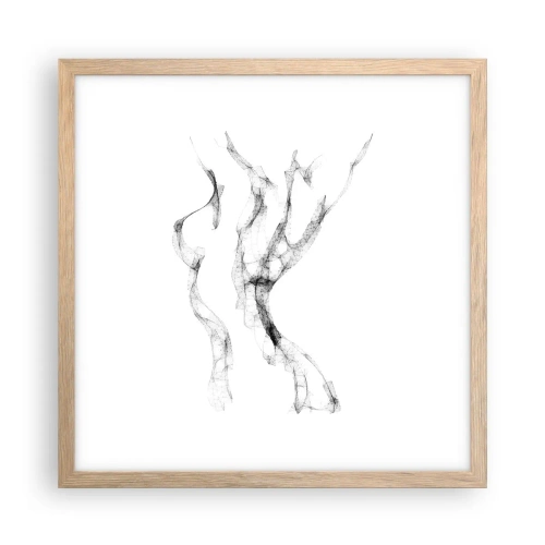 Affisch i ram av ljusek - Vacker och stark - 40x40 cm