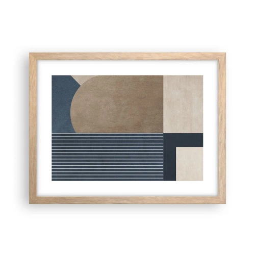 Affisch i ram av ljusek - Komposition av enkelhet och rundhet - 40x30 cm