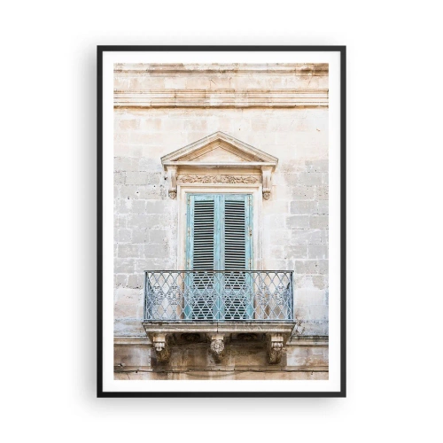 Affisch i svart ram - Italiens unika charm - 70x100 cm