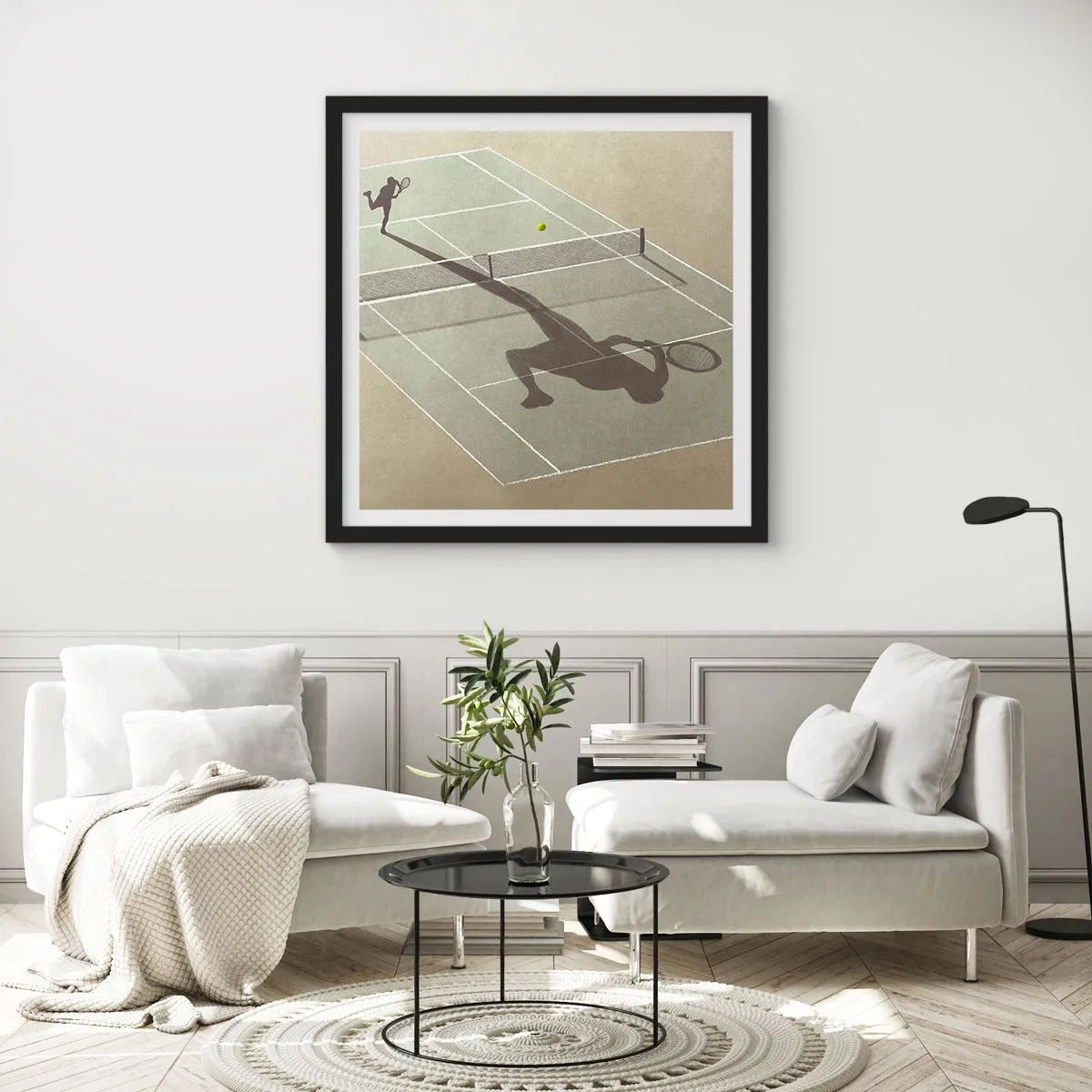 Affisch i svart ram - Övervinna sig själv - 40x40 cm