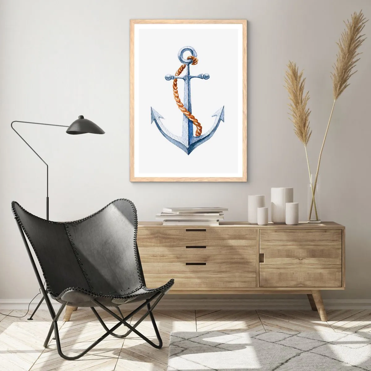 Affisch i ram av ljusek - Heja äventyret! - 40x50 cm