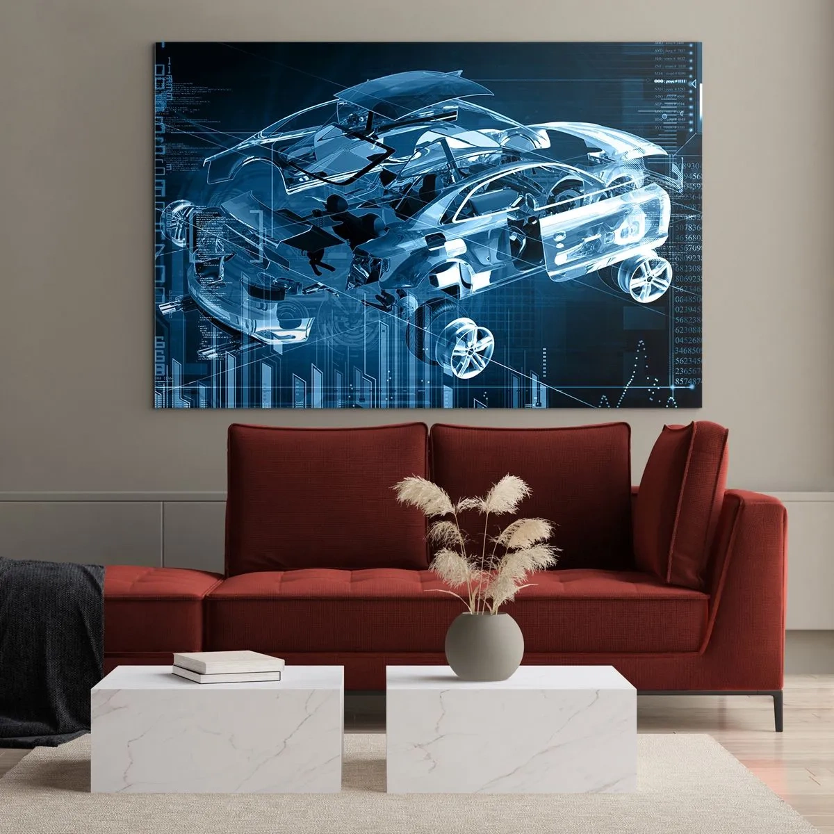 Glastavla - Bild på glas - Ingenjörsanatomi - 100x70 cm
