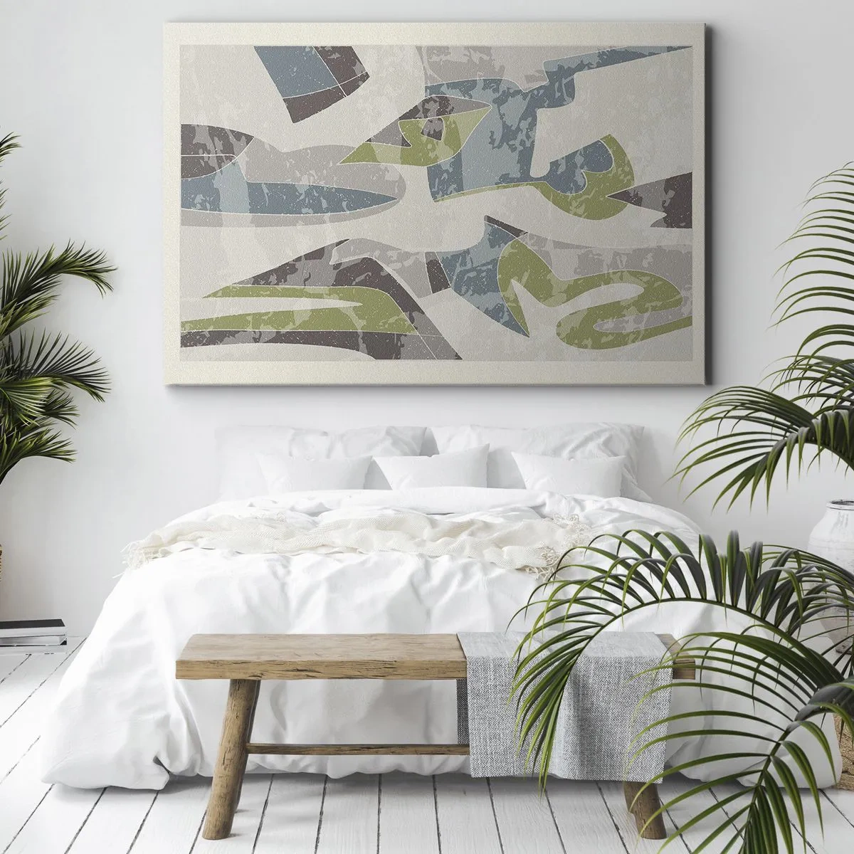 Canvastavla - Bild på duk - Komposition bakom glas - 120x80 cm