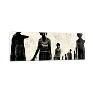 Glastavla - Bild på glas - Mot ensamhet - 90x30 cm