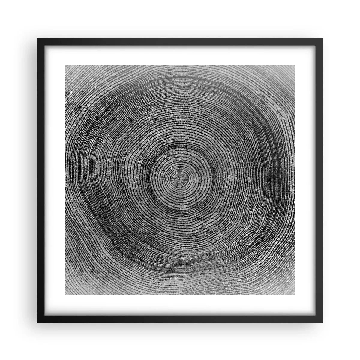 Affisch i svart ram - Ett tecken i tiden - 50x50 cm