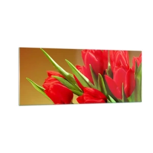 Glastavla - Bild på glas - Vårglädje - 100x40 cm