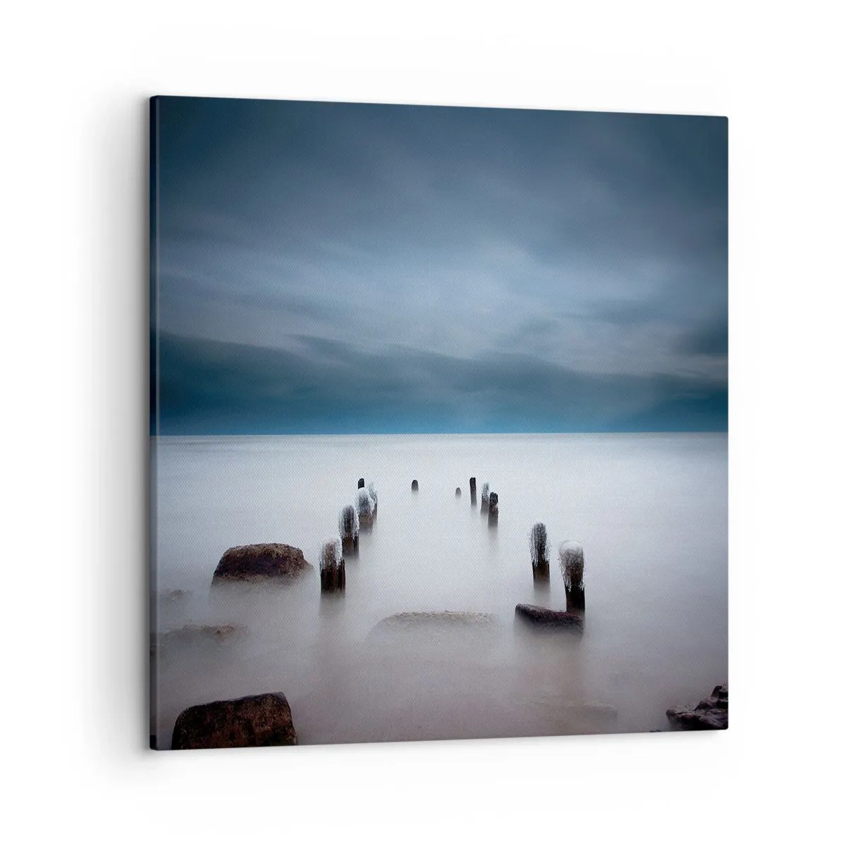 Canvastavla - Bild på duk - Fundersam sjö - 50x50 cm