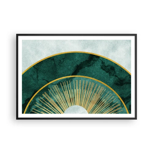 Affisch i svart ram - Ett annorlunda solsystem - 100x70 cm