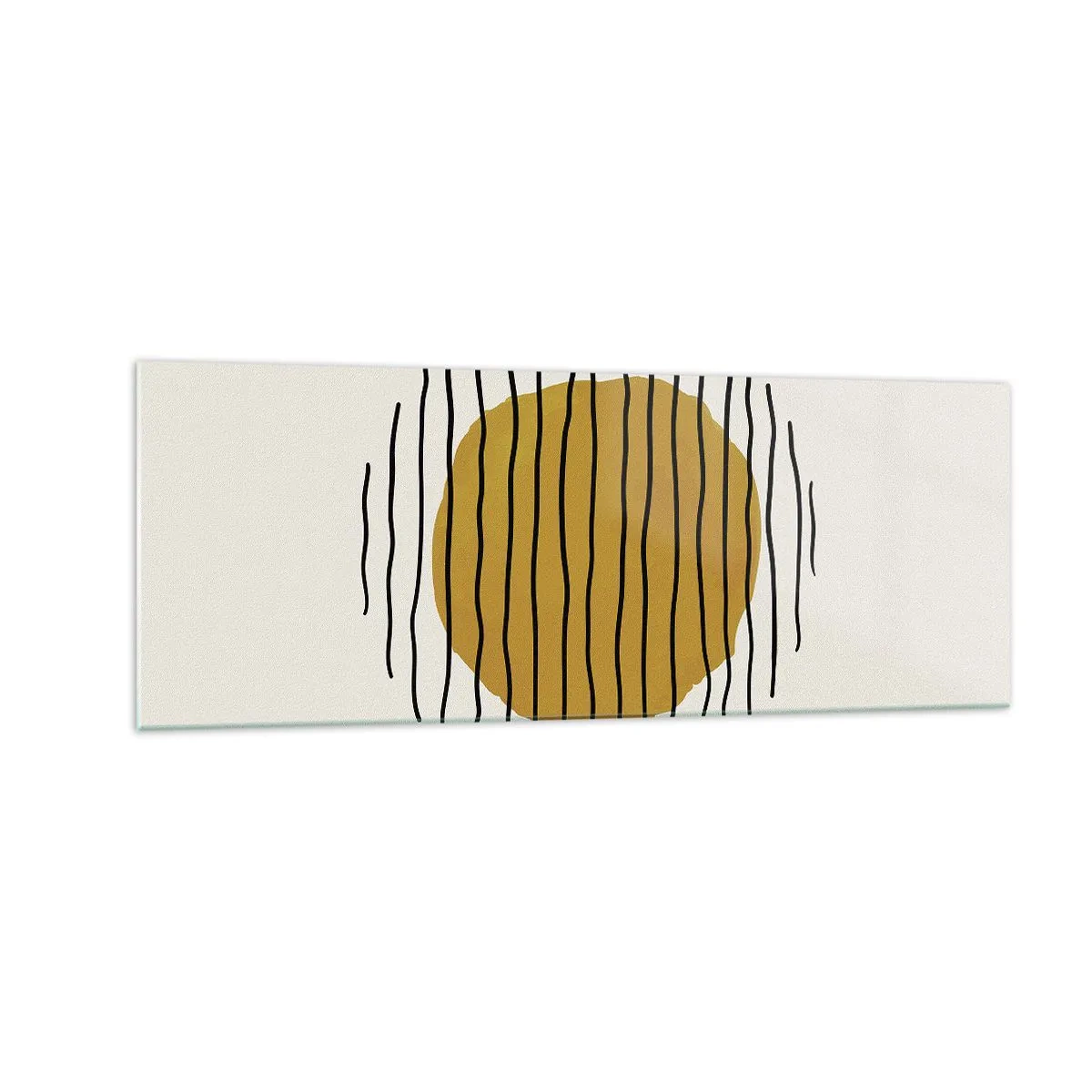 Glastavla - Bild på glas - Abstraktion som darrar av glöd - 140x50 cm