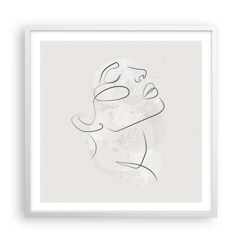 Affisch i vit ram - Drömmens kontur - 60x60 cm