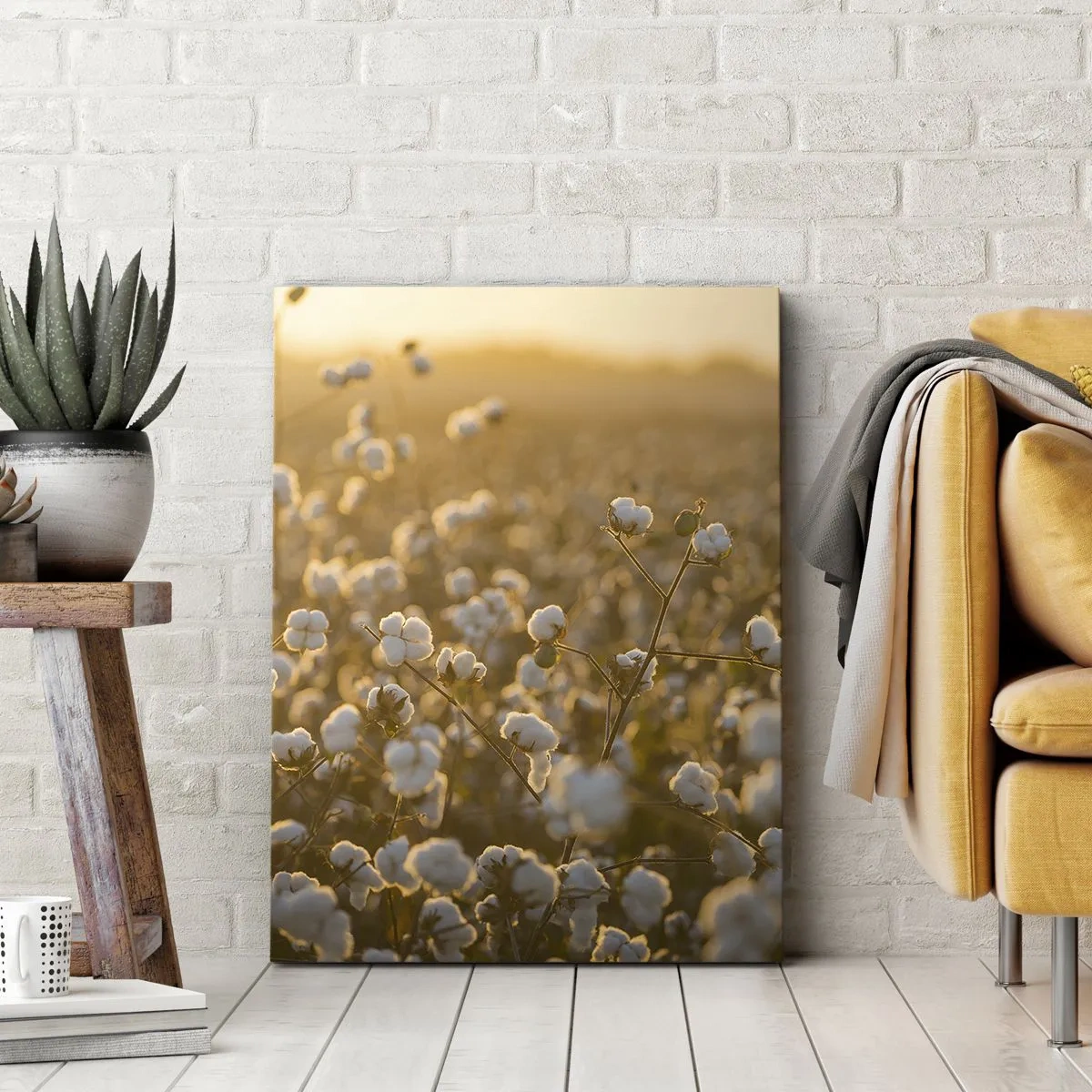 Canvastavla - Bild på duk - Fluffigt fält - 50x70 cm