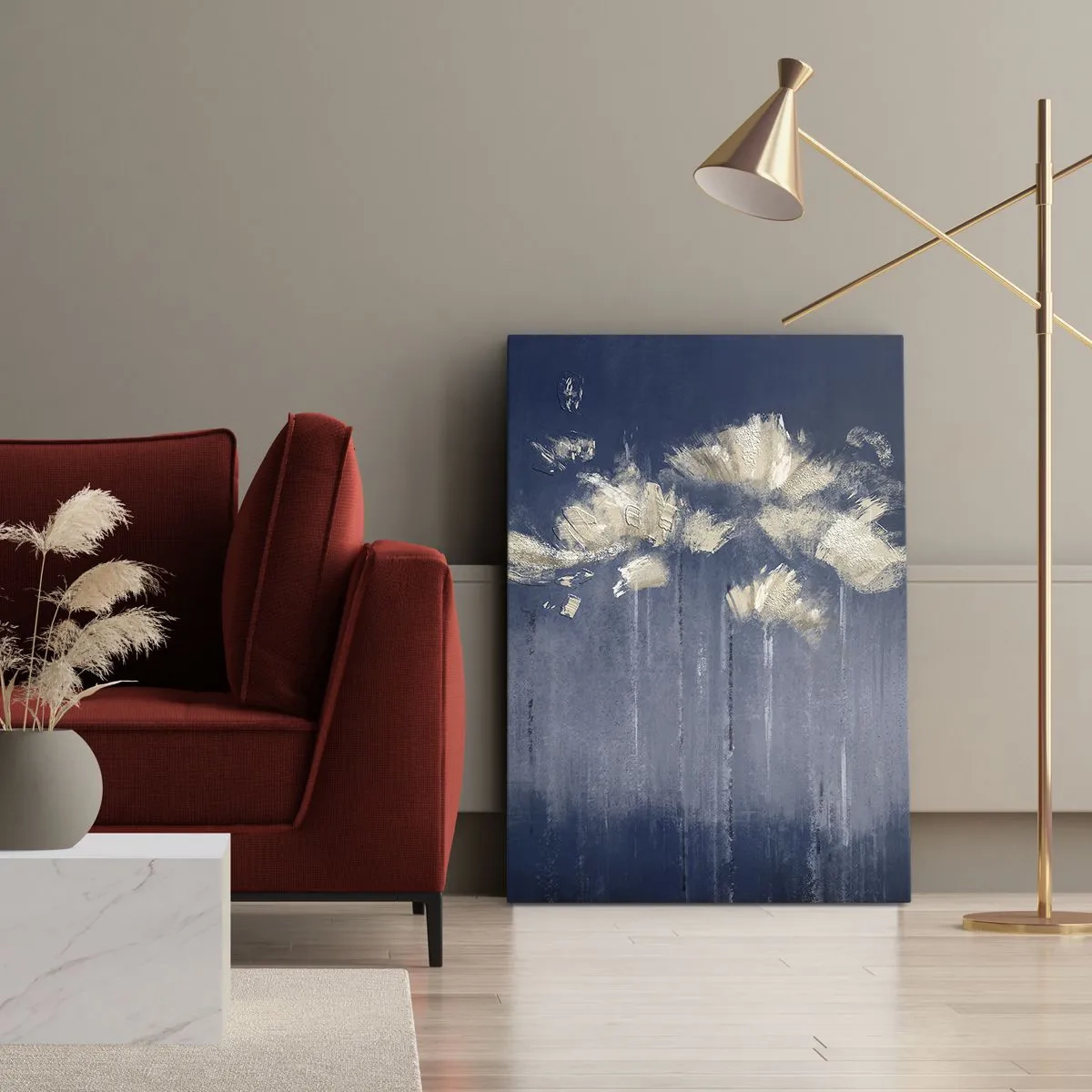 Canvastavla - Bild på duk - Som kronblad i vinden - 50x70 cm