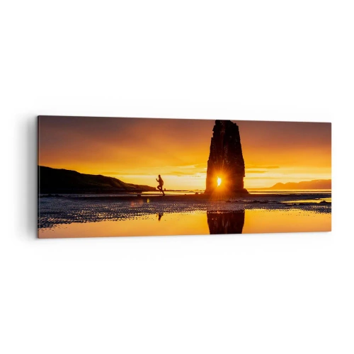 Canvastavla - Bild på duk - Bara du och naturen - 140x50 cm
