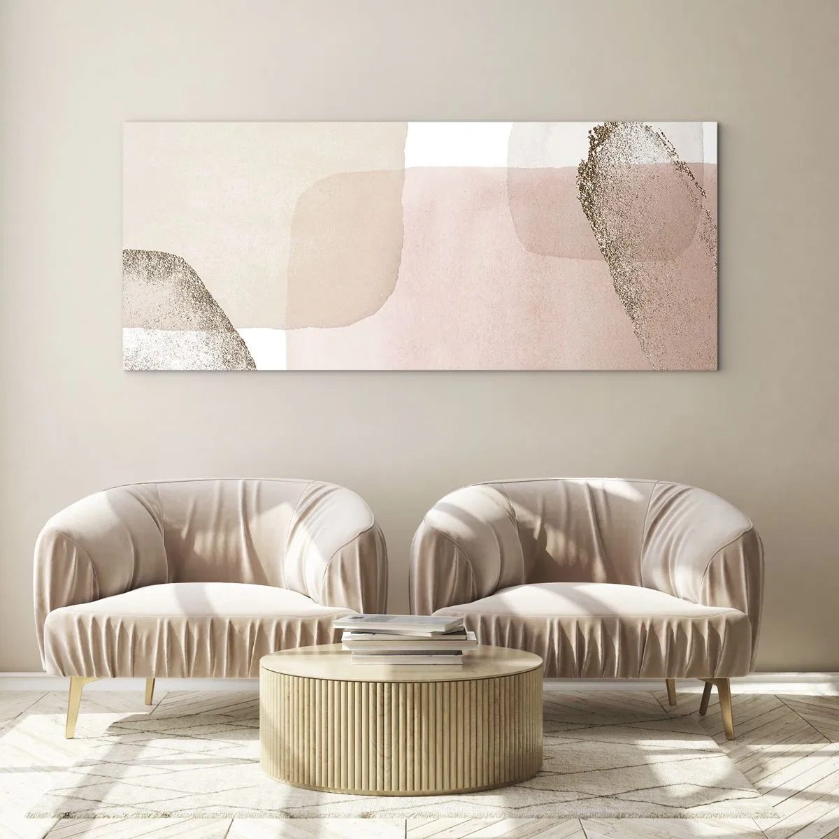 Glastavla - Bild på glas - Titta genom färgen - 90x30 cm