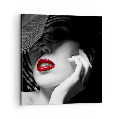 Canvastavla - Bild på duk - En studie i scharlakansröd - 70x70 cm