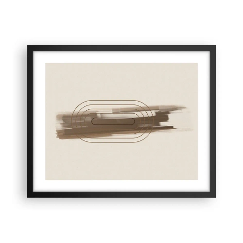 Affisch i svart ram - Grå blåst - 50x40 cm