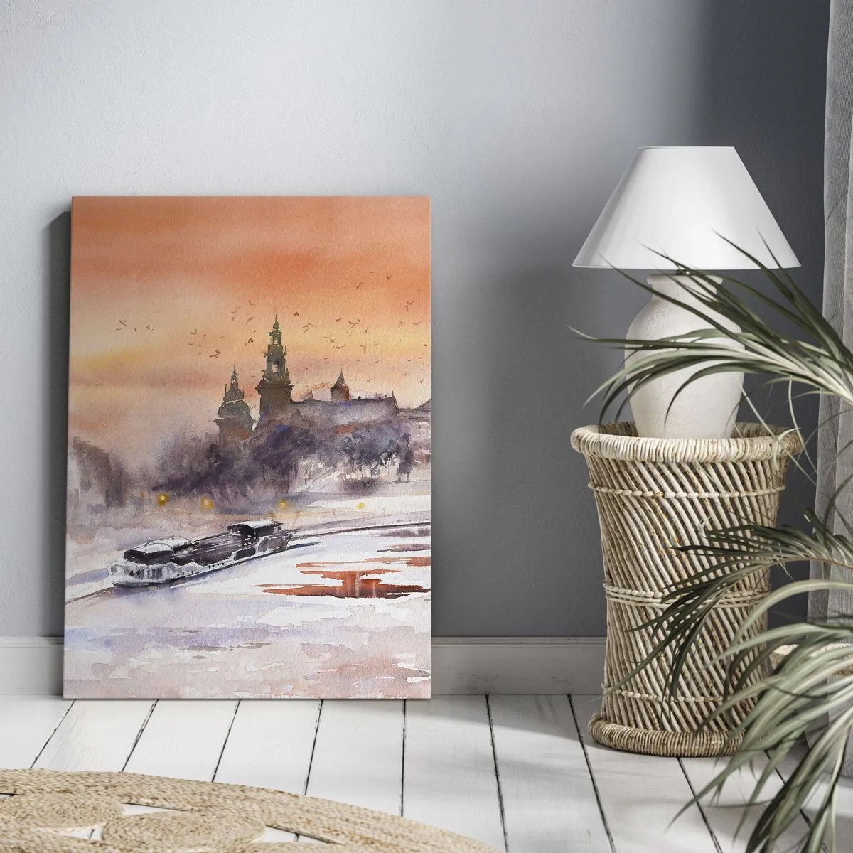 Canvastavla - Bild på duk - Kunglig solnedgång - 50x70 cm