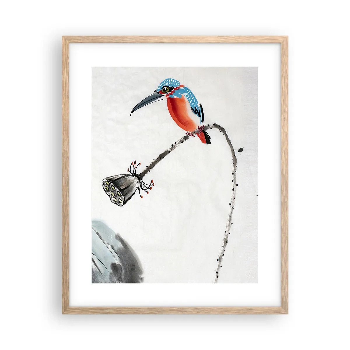 Affisch i ram av ljusek - Ängens liv - 40x50 cm