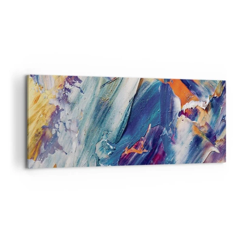 Canvastavla - Bild på duk - Färgkaos - 120x50 cm
