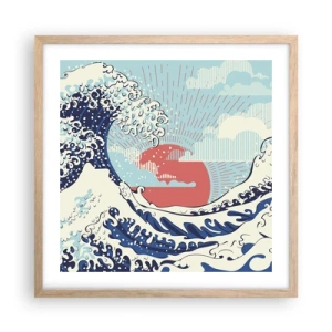 Affisch i ram av ljusek - Ur japanska inspirationer - 50x50 cm