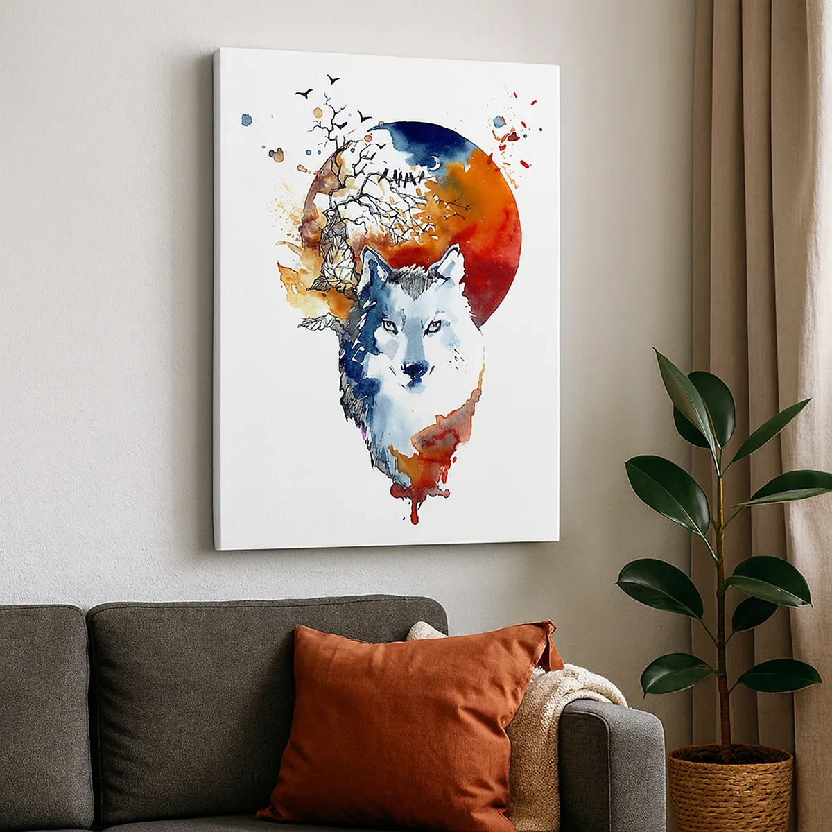 Canvastavla - Bild på duk - Näsa mot näsa med naturen - 50x70 cm