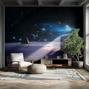 Självhäftande Fototapet Deluxe Sticker - Fortfarande ensamma? - Kosmos, Planeten jorden, Universum - 200x140 cm