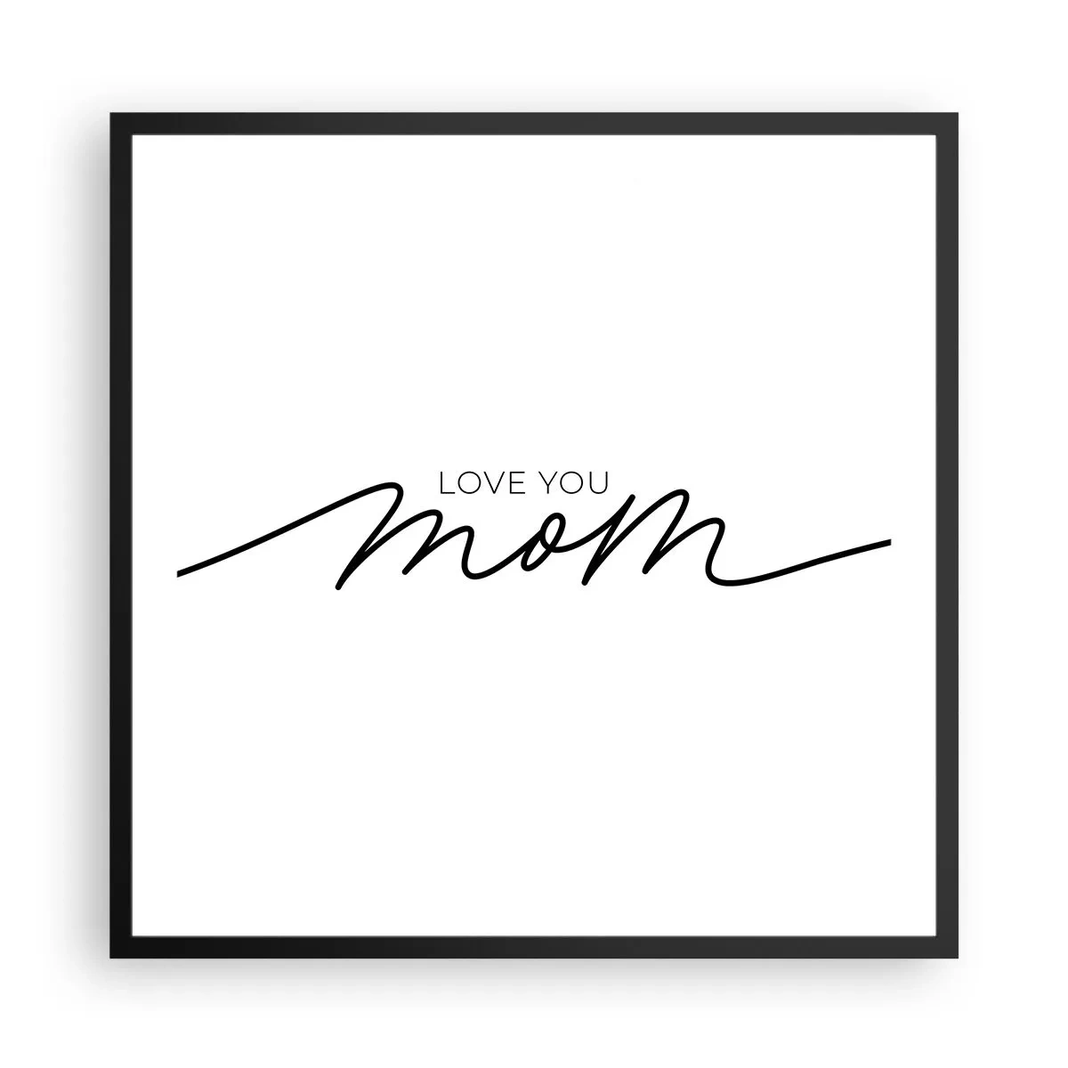 Affisch i svart ram - Jag är mycket rörd - 60x60 cm