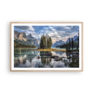 Affisch i ram av ljusek - Vid stort och rent vatten - 91x61 cm