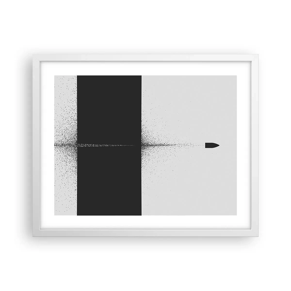 Affisch i vit ram - Rakt mot målet - 50x40 cm