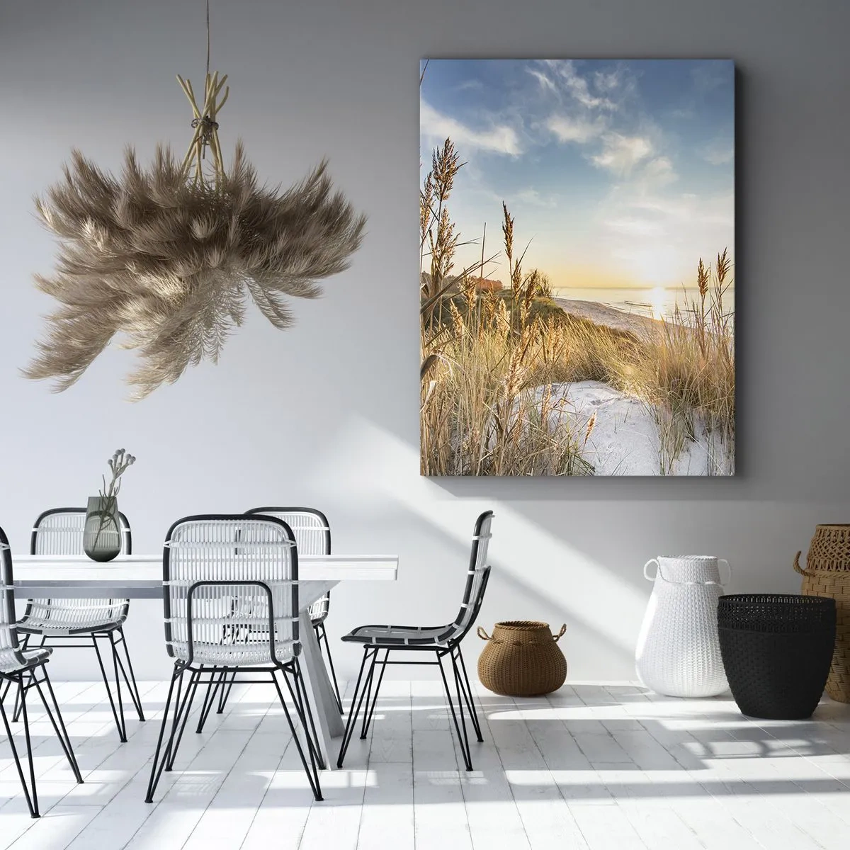 Canvastavla - Bild på duk - Nordlig strand - 50x70 cm