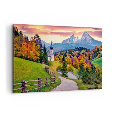 Canvastavla - Bild på duk - Landskap som en målning - 100x70 cm