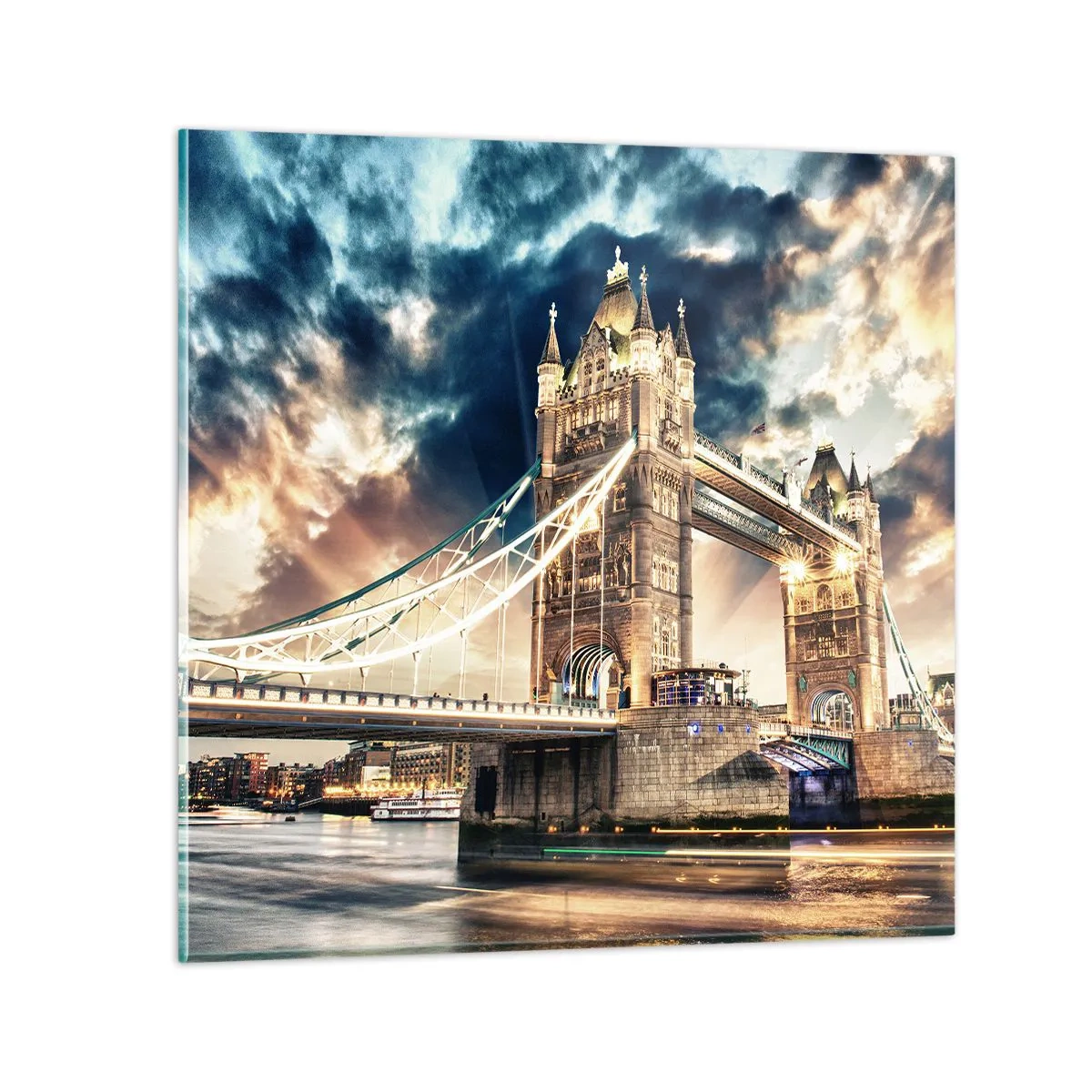 Glastavla - Bild på glas - Monument över viktorianska imperiet - 40x40 cm