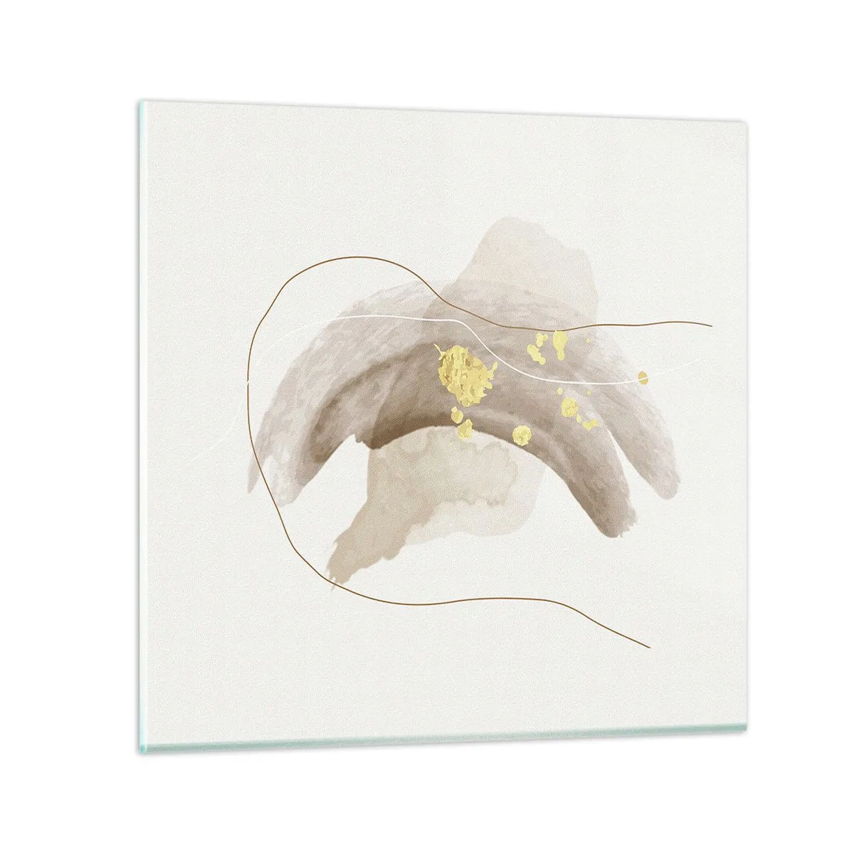 Glastavla - Bild på glas - Träffat i rummet - 30x30 cm