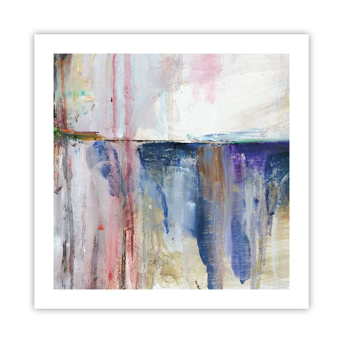 Affisch - Färgrika intryck och associationer - 50x50 cm