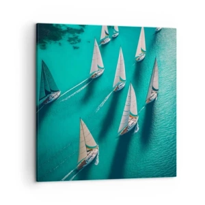 Canvastavla - Bild på duk - Tävla med vinden - 50x50 cm