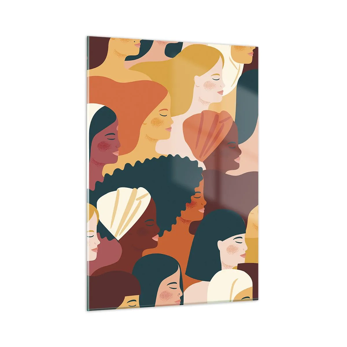 Glastavla - Bild på glas - Endast kvinnlighet - 50x70 cm