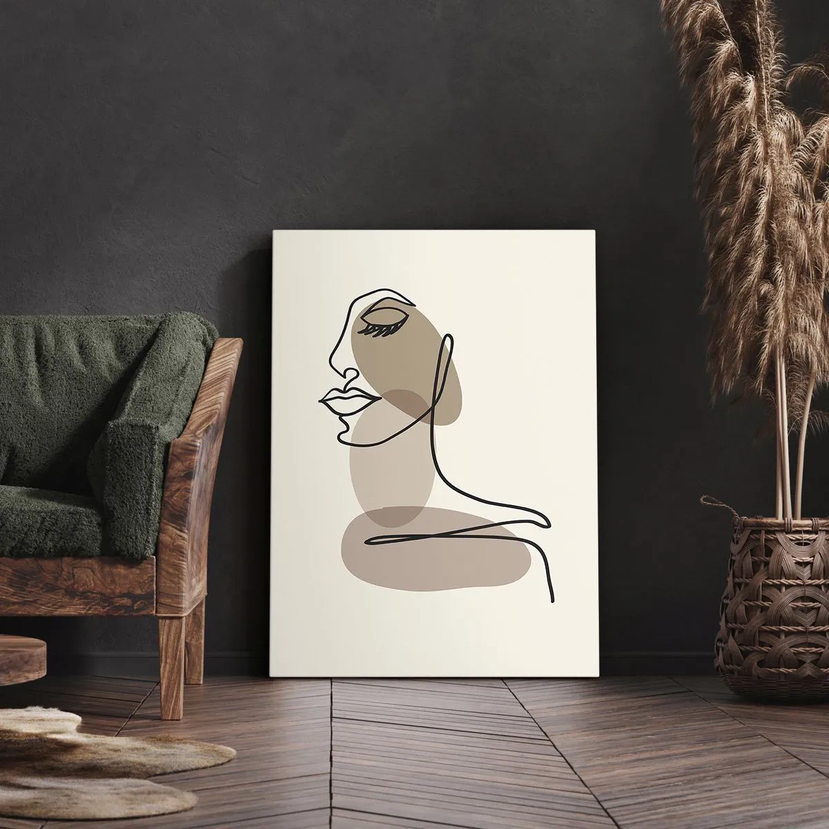Canvastavla - Bild på duk - Lyssnar på sig själv - 50x70 cm
