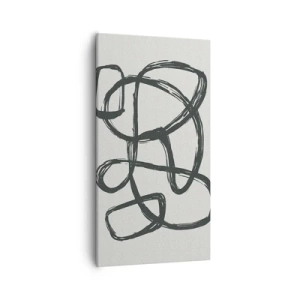 Canvastavla - Bild på duk - Loopad abstraktion - 55x100 cm